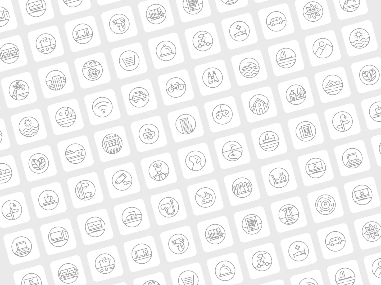 The full grid of custom icons