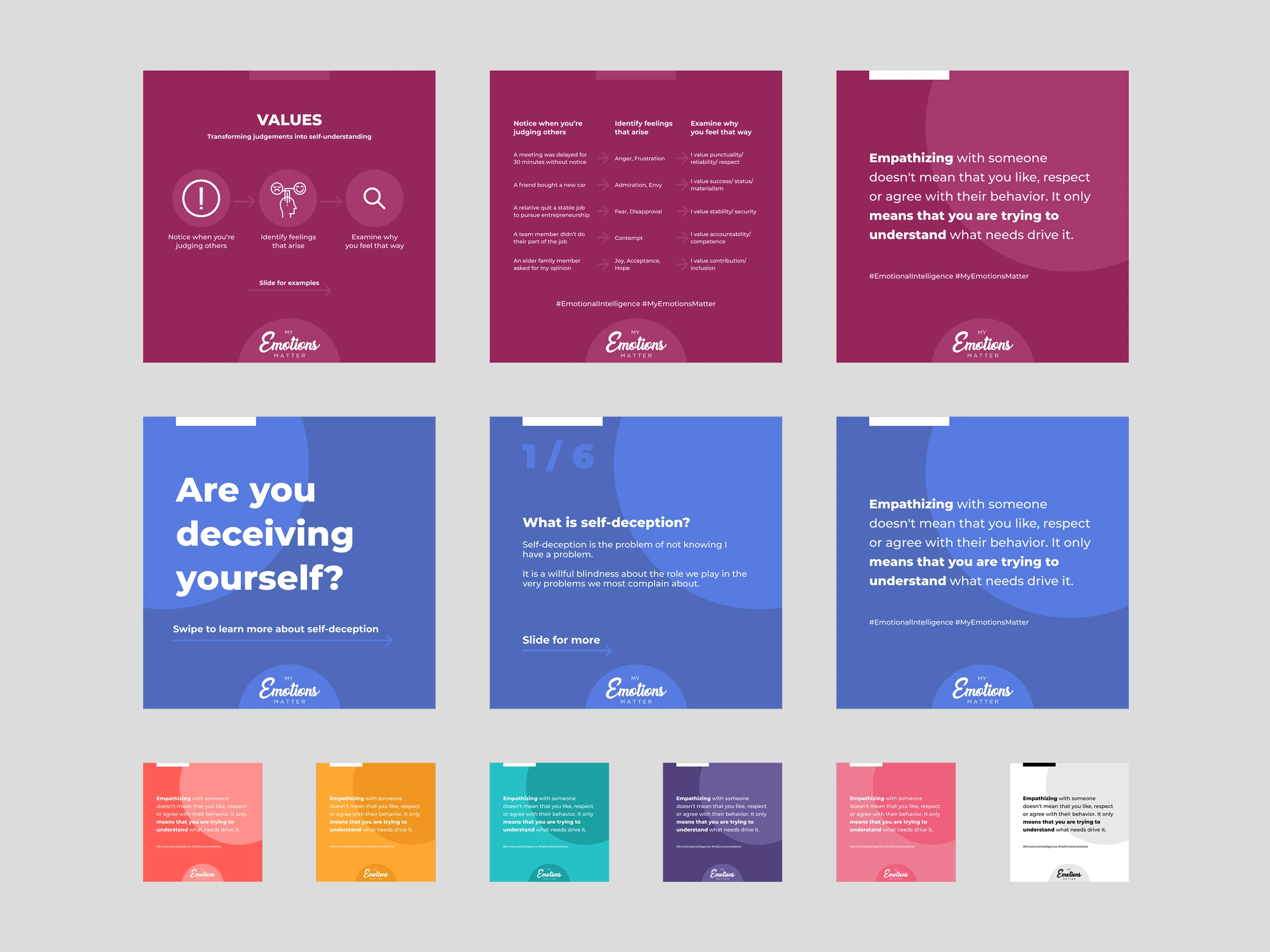 Colourful Instagram post templates