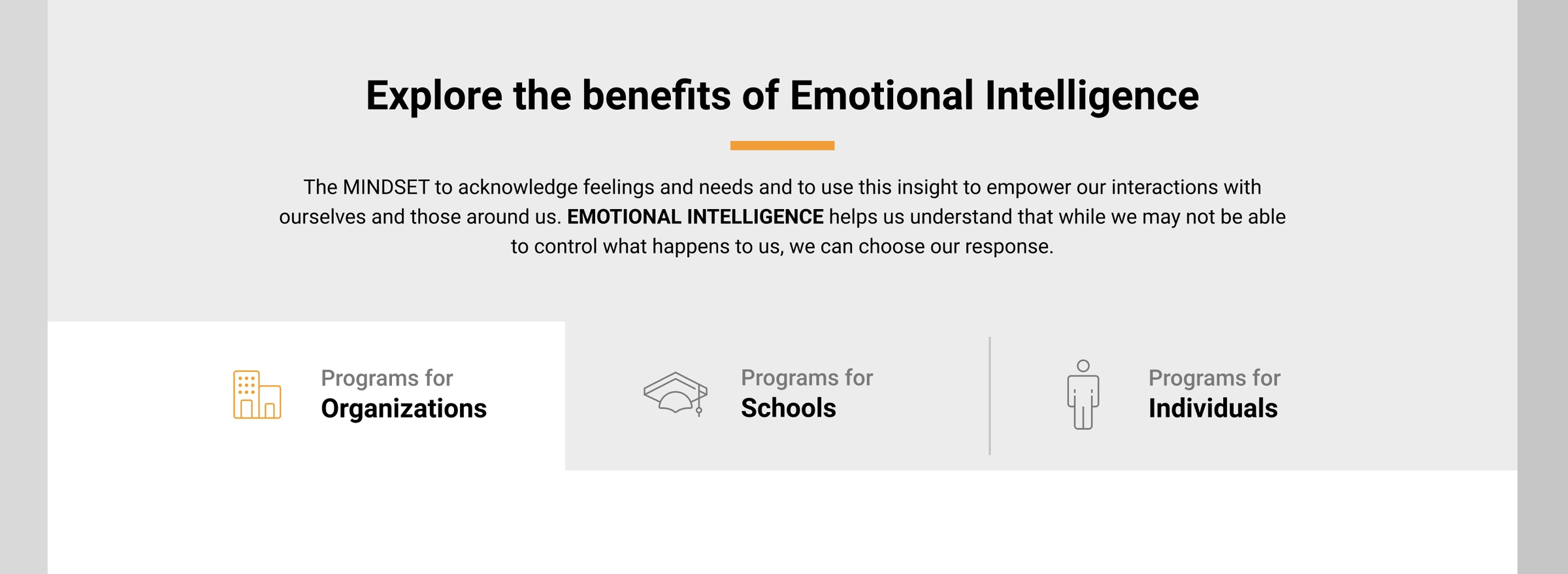 Three paths: programs for organizations, schools and individuals